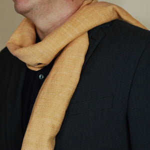 Open image in slideshow, Annatto Naturally Dyed Men&#39;s Scarf
