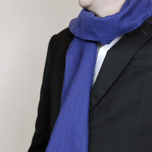 Open image in slideshow, Sapphire Men&#39;s Cotton Scarf , 12.5 x 71 inches
